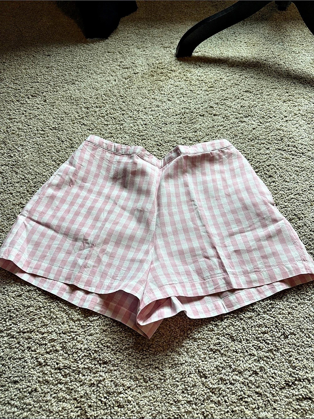 Zara Barbie Gingham Shorts Pink & White Size M